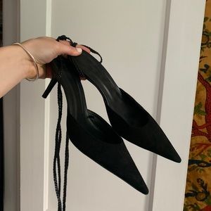 Zara Lace Up Kitten Heels
